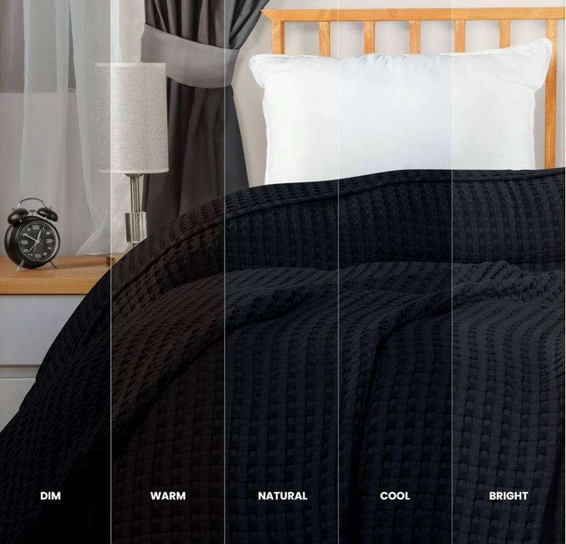 Manta Utopia Bedding King 234x274 cm Negra de Algodón
