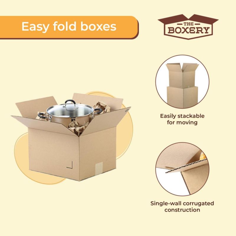 Cajas de mudanza The Boxery – Pack de 25 (38 × 25 × 25 cm)
