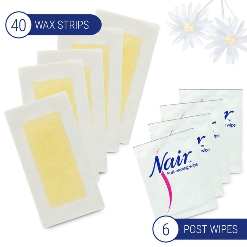Tiras de cera removedoras para cabello sensible para piernas y cuerpo 40 unidades