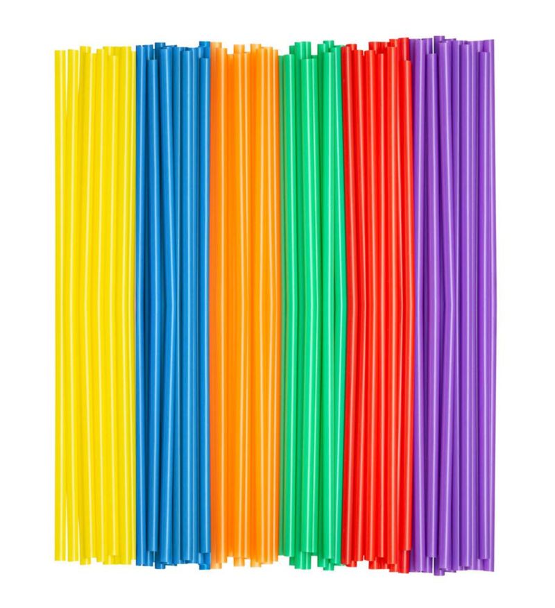 Pajitas desechables de plástico paquete cómodo paquete de 500