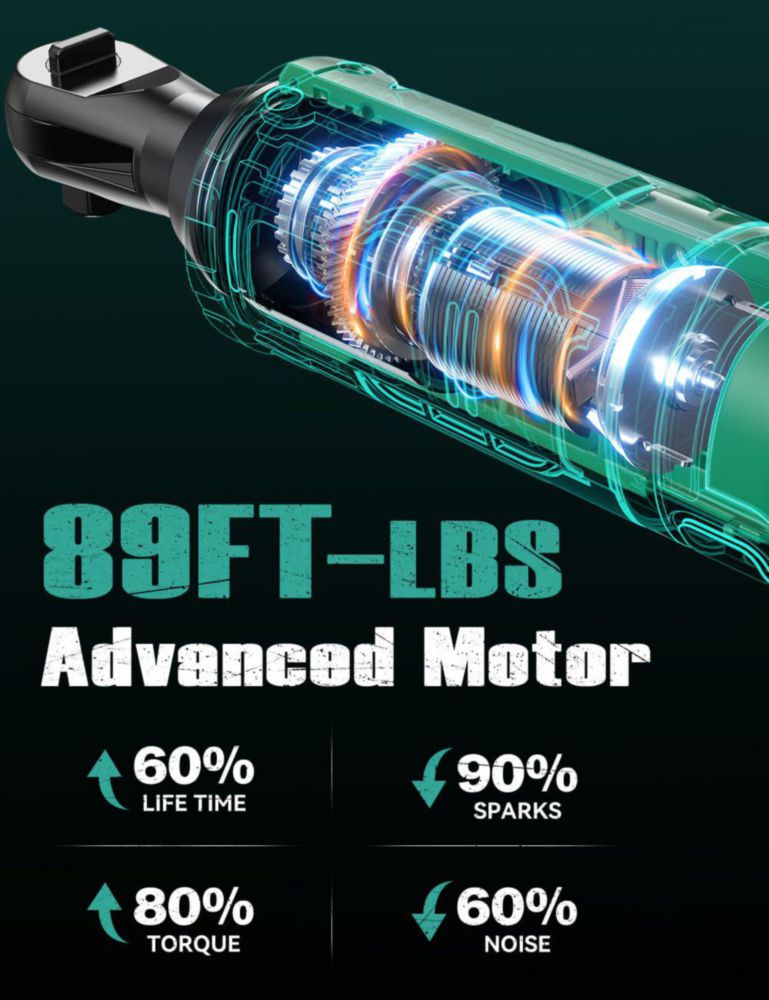 Llave de carraca inalámbrica KIMO 20V 89 ft-lbs 400 RPM set