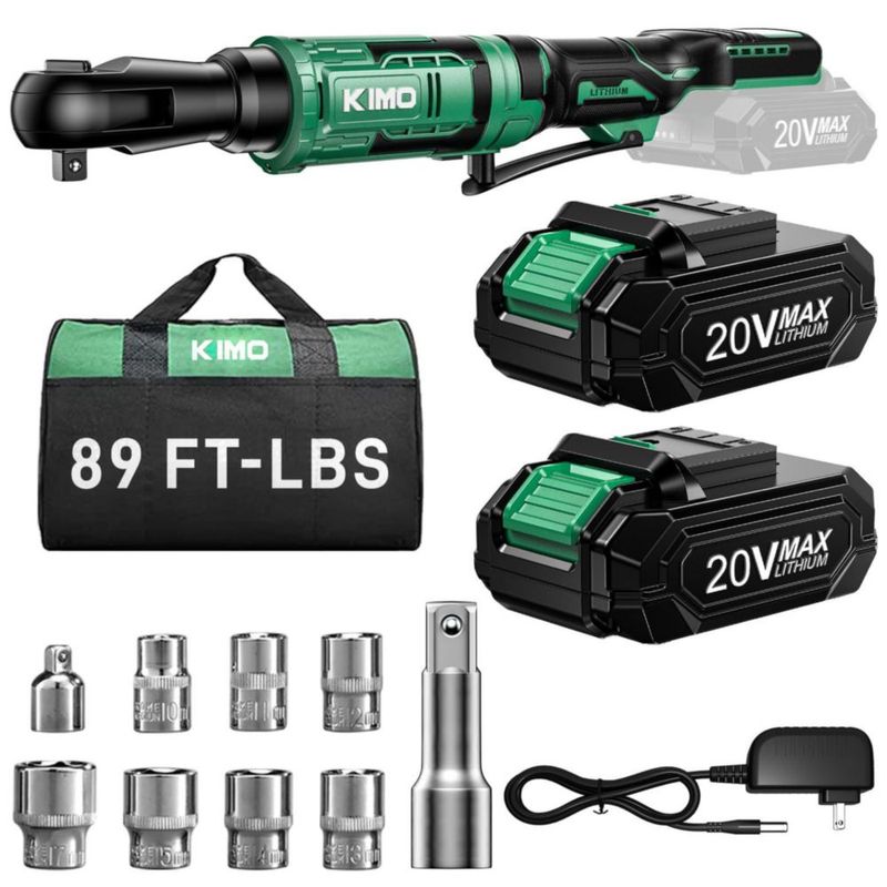 Llave de carraca inalámbrica KIMO 20V 89 ft-lbs 400 RPM set