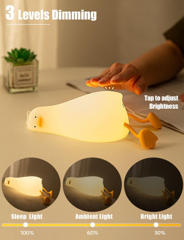 Luz nocturna KidoYean de silicona regulable con temporizador 1200 mAh