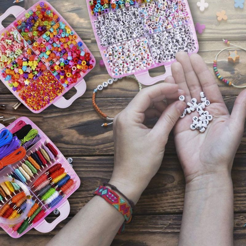 Kits para hacer pulseras Peirich con hilo de bordar de 44 colores