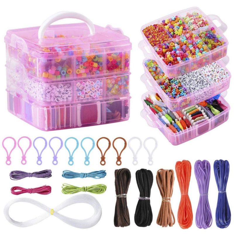 Kits para hacer pulseras Peirich con hilo de bordar de 44 colores