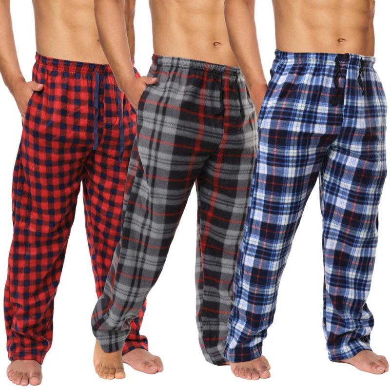 Pantalones de pijama Active Club Valentine a cuadros - Pack de 3 - Talla L