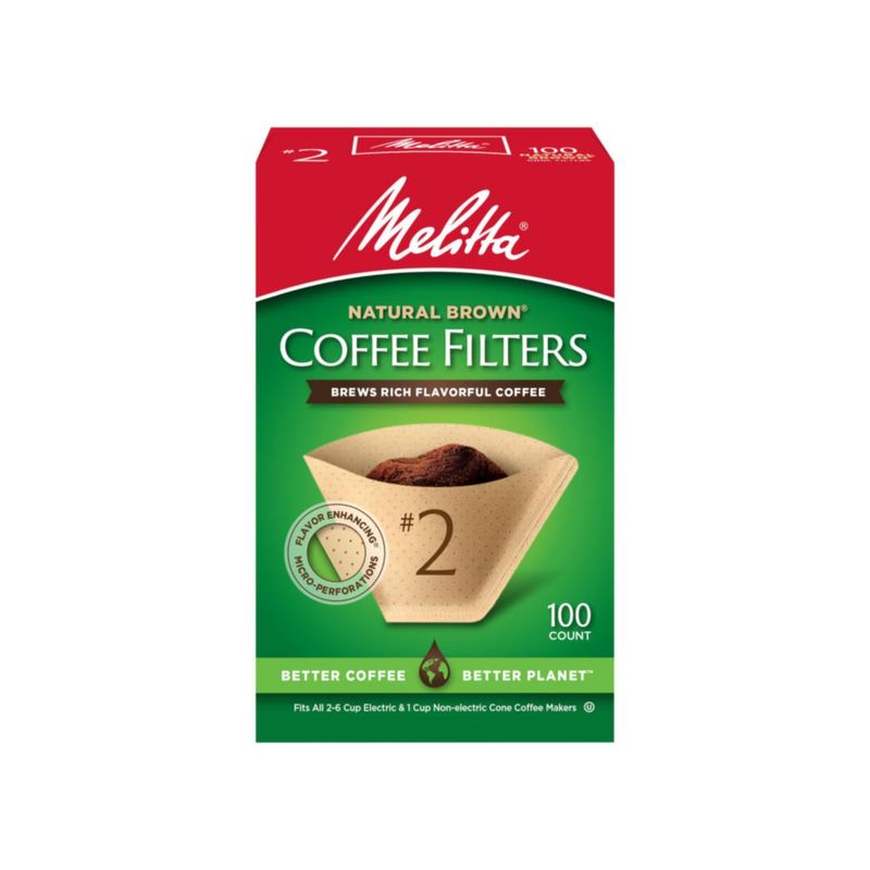 Filtros de café Melitta #2 color marrón natural 100 unidades
