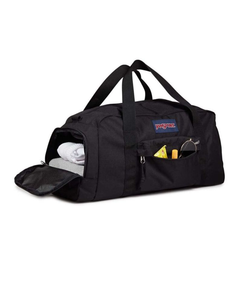 Bolsa de viaje JanSport Weekender mediana para viajes o gimnasio negra