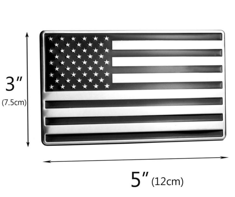 Emblema para vehículo LFPartS 12 cm × 75 cm negro y cromo