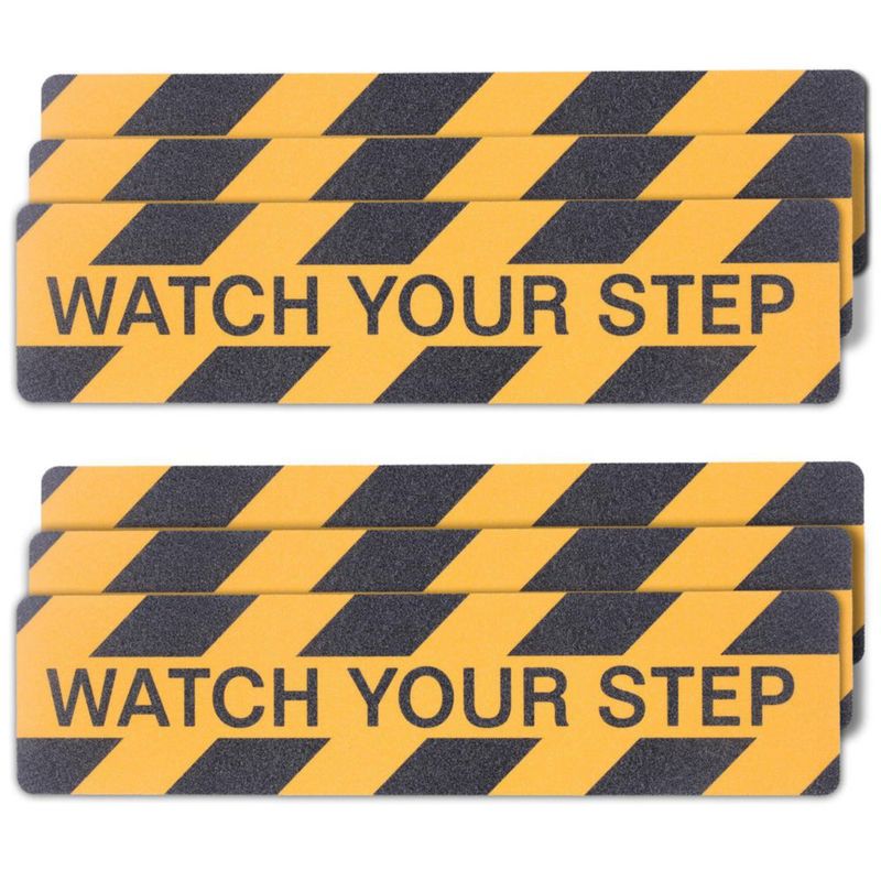 Pegatinas de Advertencia para Escaleras Qingluan 15x60 cm Pack de 6