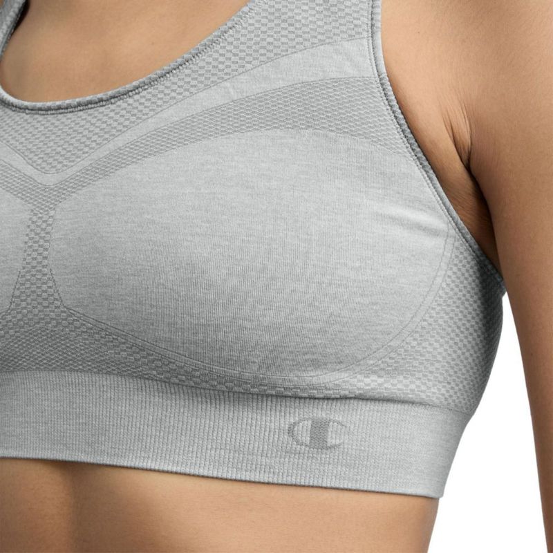 Sujetador deportivo Champion Infinity de espalda cruzada talla M gris Oxford