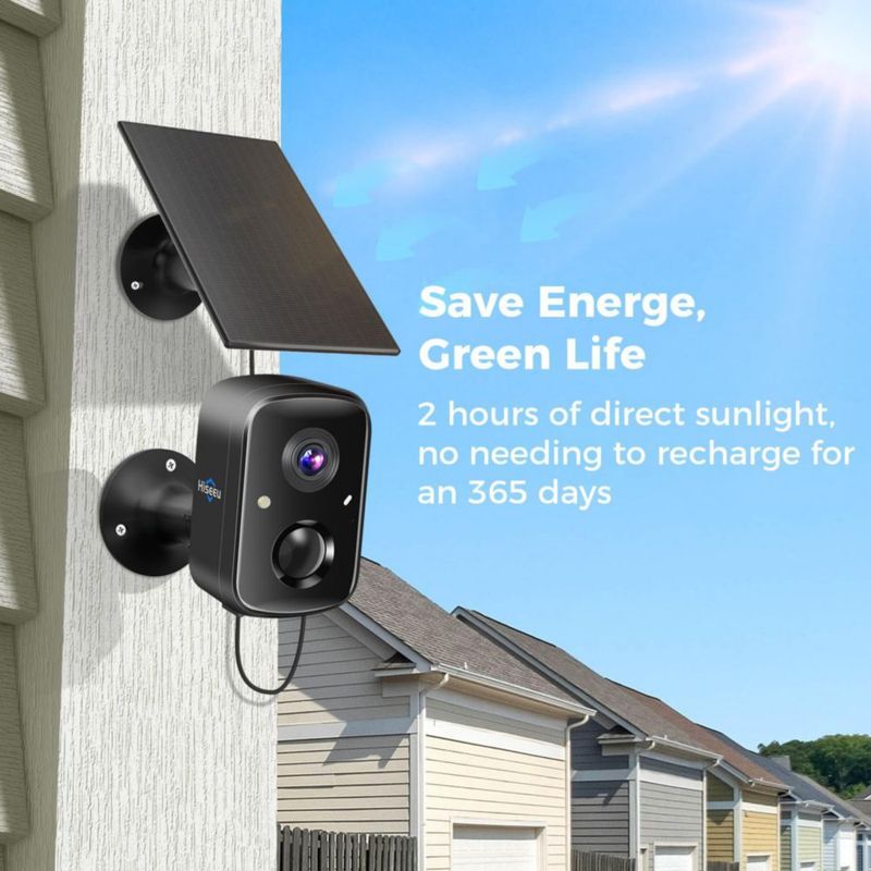 Cámara de Seguridad Hiseeu 4MP Inalámbrica con Energía Solar 2.4G/5G