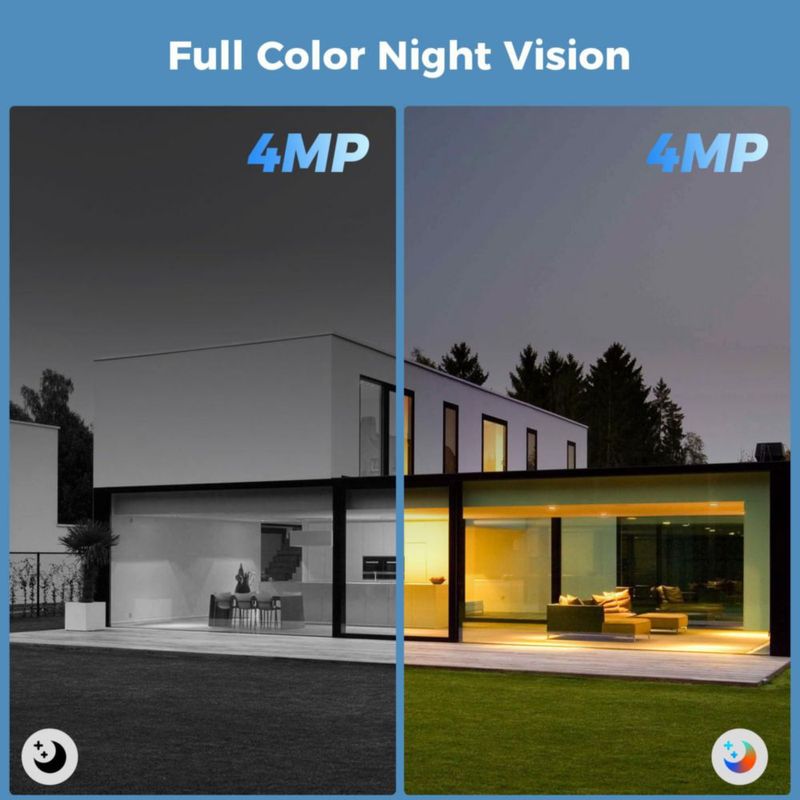 Cámara de Seguridad Hiseeu 4MP Inalámbrica con Energía Solar 2.4G/5G