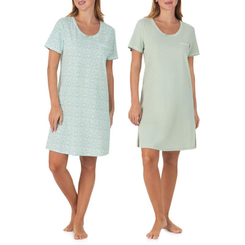 Camisón Carole Hochman de algodón manga corta – juego de 2