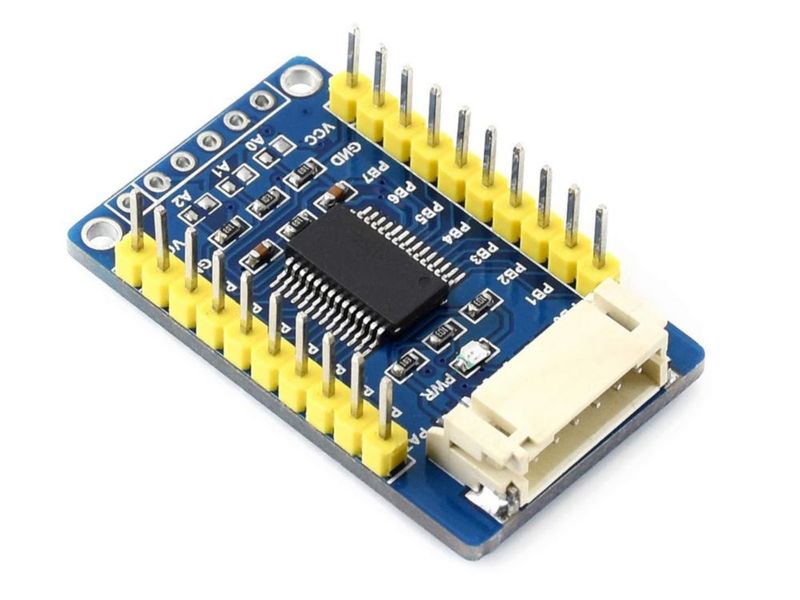 Placa de expansión de E/S Waveshare MCP23017 16 puertos I/O I2C 38 × 23 mm