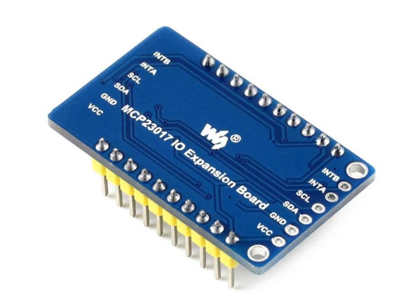 Placa de expansión de E/S Waveshare MCP23017 16 puertos I/O I2C 38 × 23 mm