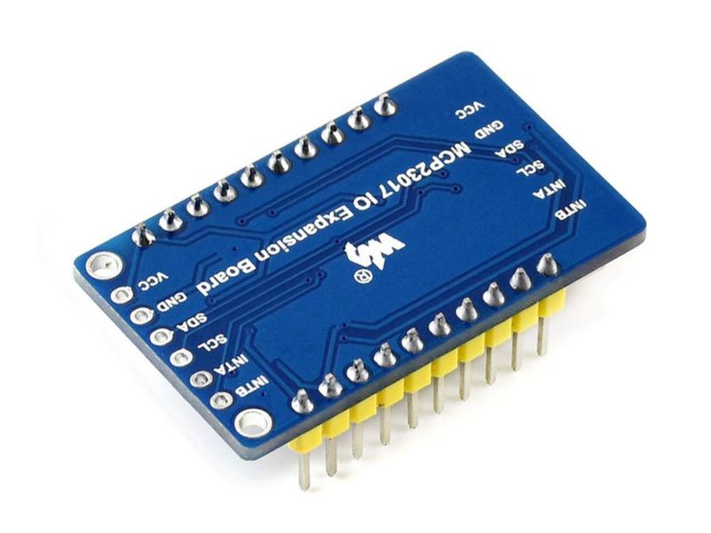Placa de expansión de E/S Waveshare MCP23017 16 puertos I/O I2C 38 × 23 mm