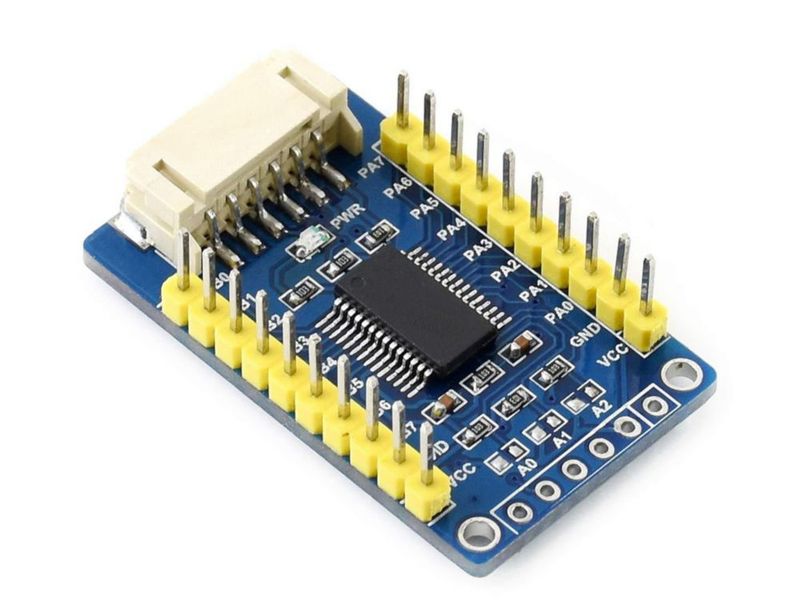 Placa de expansión de E/S Waveshare MCP23017 16 puertos I/O I2C 38 × 23 mm