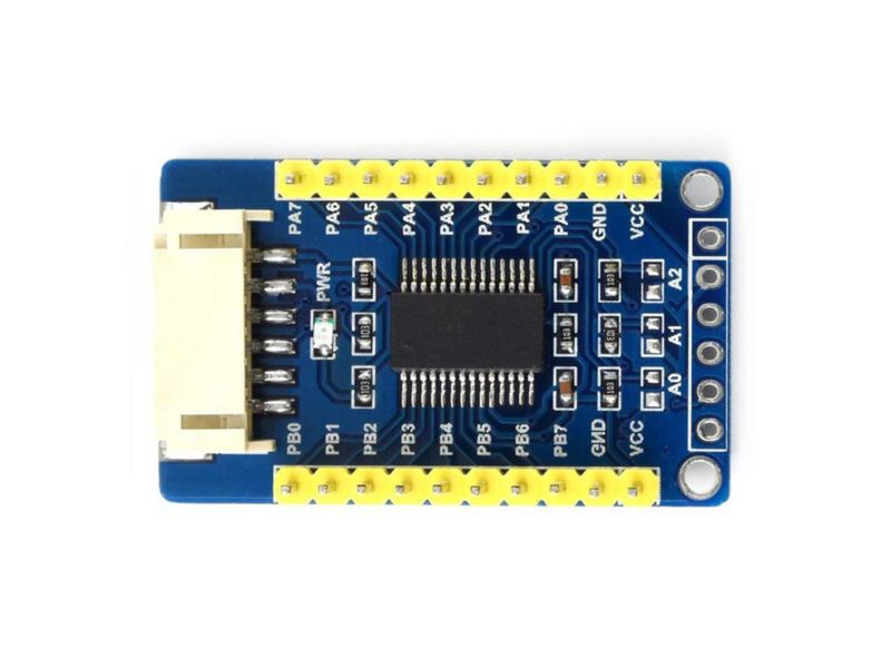 Placa de expansión de E/S Waveshare MCP23017 16 puertos I/O I2C 38 × 23 mm