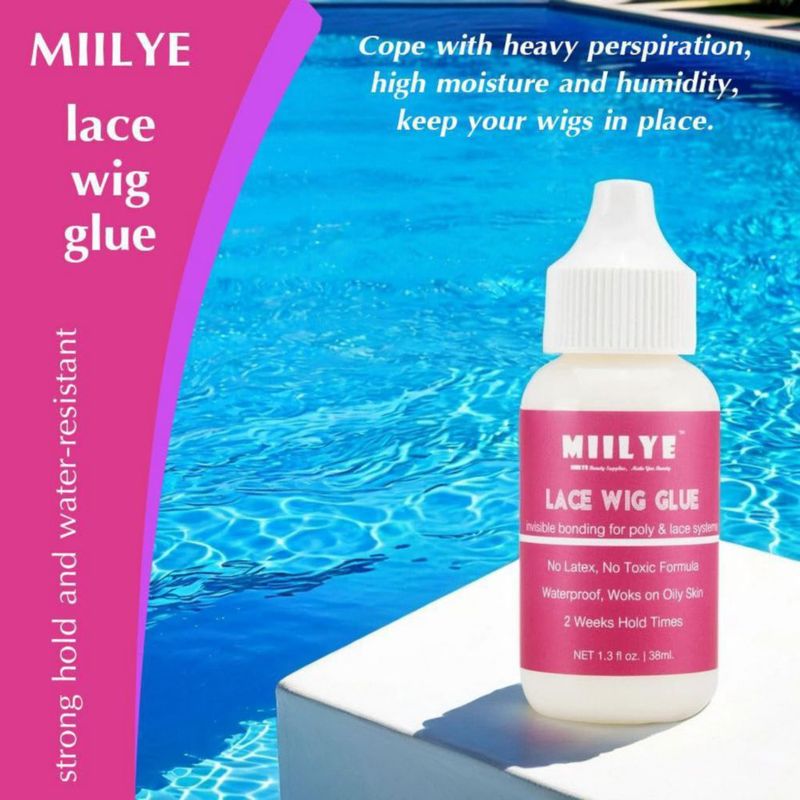 Pegamento para Peluca de Encaje MIILYE 38 ml Resistente al Agua y de Sujeción Fuerte
