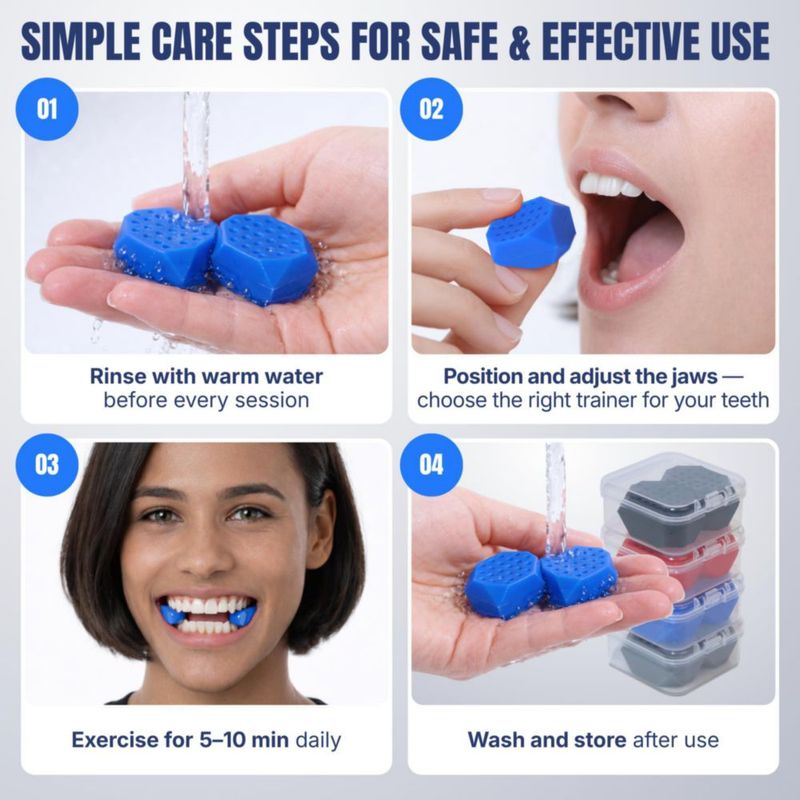 Ejercitador de Mandíbula SHARPFORM 8 Piezas Niveles de Silicona