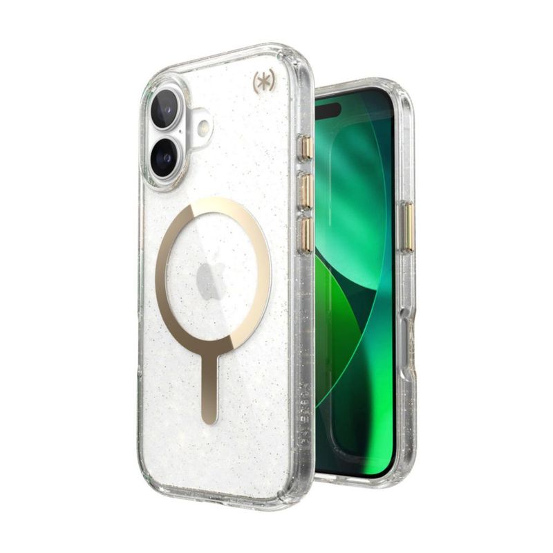 Funda Speck Presidio LUX para iPhone 17 MagSafe con brillo metálico