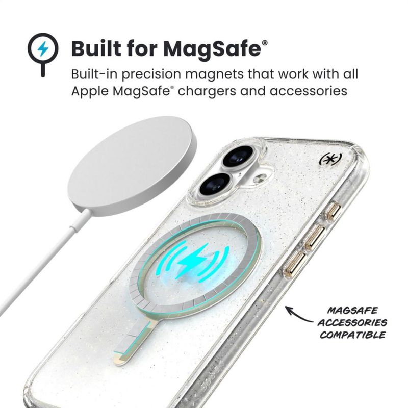 Funda Speck Presidio LUX para iPhone 17 MagSafe con brillo metálico