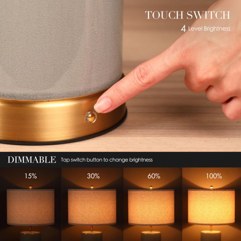Lámpara de mesa O'Bright Dune 50 cm recargable y regulable LED