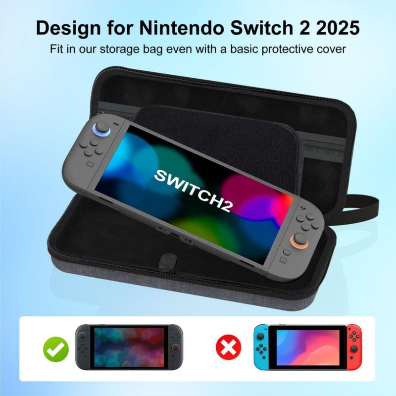 Estuche rígido negro QuoLumPIA para Switch 2 de 79"