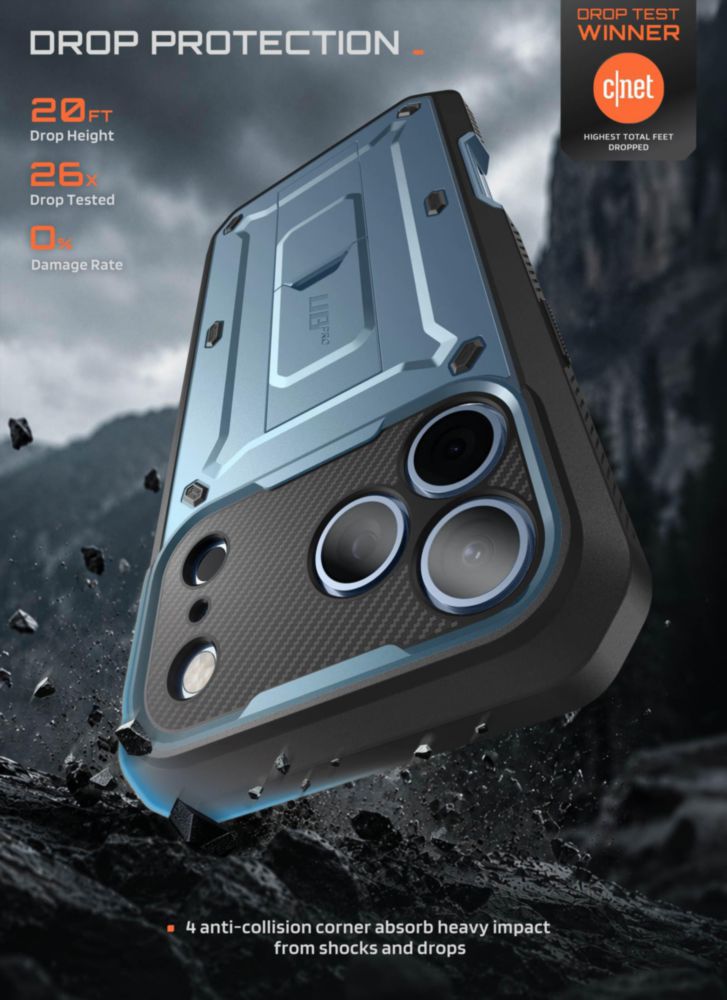 Funda SUPCASE iPhone 18/17 Pro Max con clip de cinturón