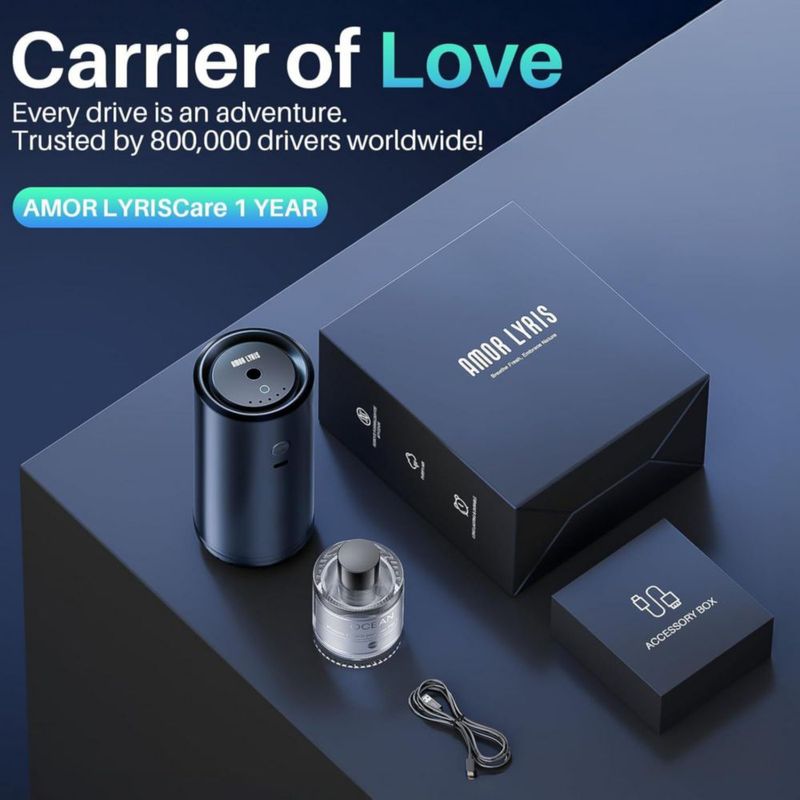 Difusor de coche Amor Lyris 100 ml Aroma de aceite esencial