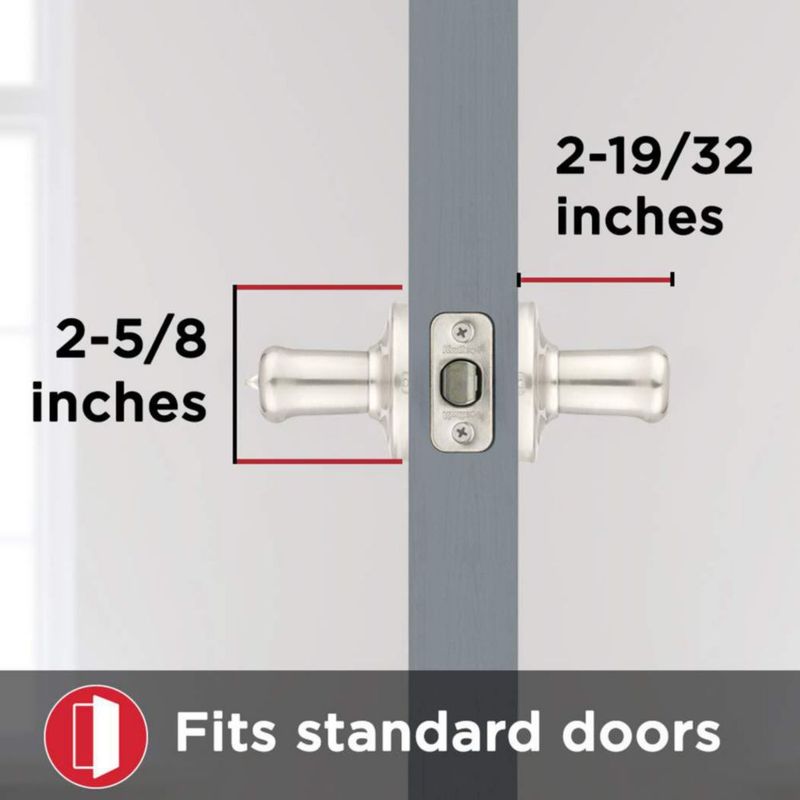 Manilla de puerta Kwikset Tustin Interior Privacy con cerradura en níquel satinado