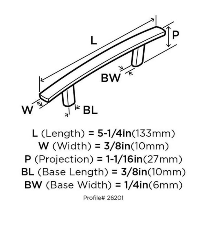 Tirador de cajón Amerock 76 cm Níquel satinado