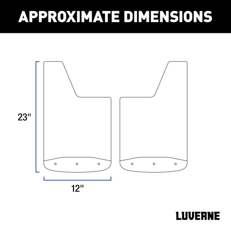 Deflectores de barro LUVERNE 30 cm x 58 cm de caucho 2 piezas