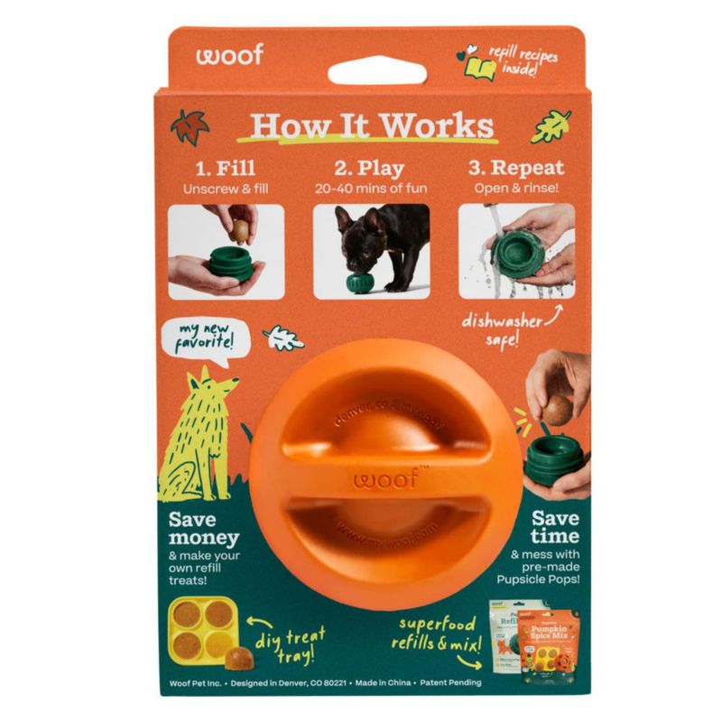 Pelota para perro WOOF Pupsicle L 11-34 kg Naranja