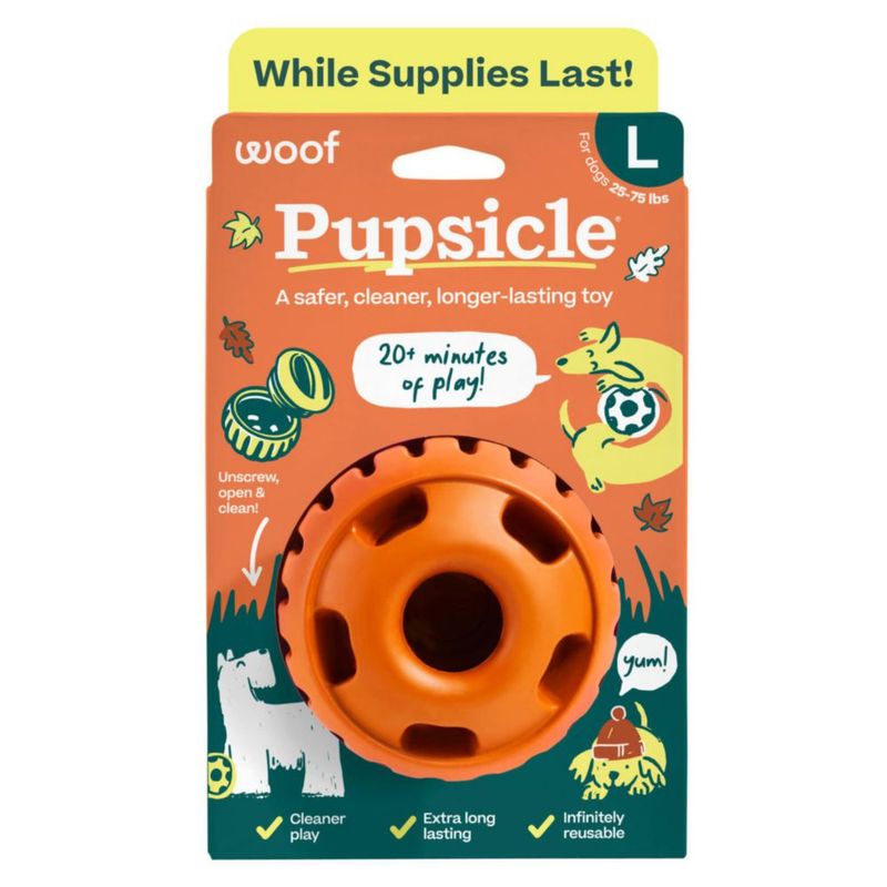 Pelota para perro WOOF Pupsicle L 11-34 kg Naranja