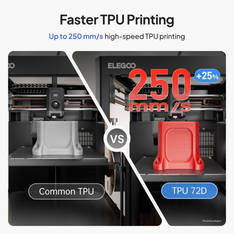 Filamento ELEGOO TPU 72D 175 mm negro 1 kg