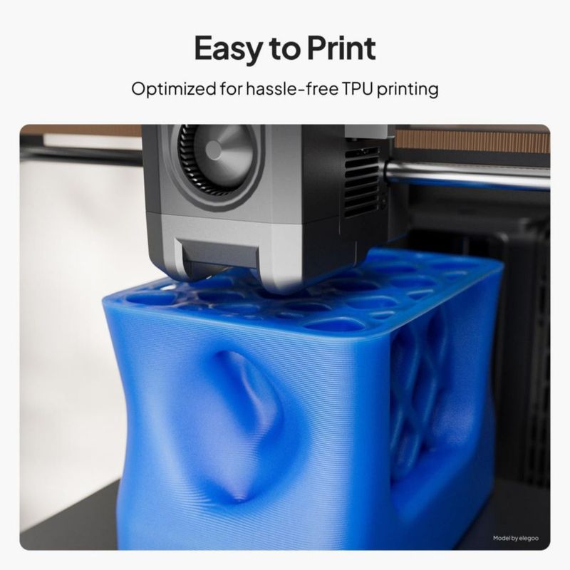 Filamento ELEGOO TPU 72D 175 mm negro 1 kg