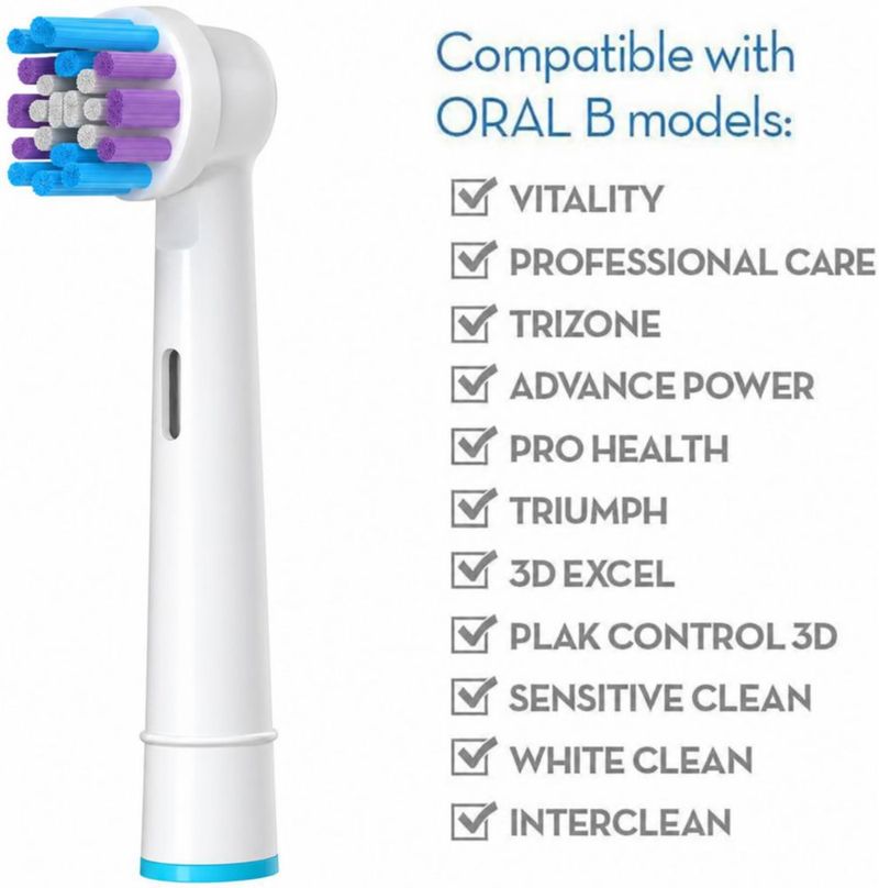Cabezales de Cepillo de Dientes Mailink Pack de 8 Compatibles con Oral‑B