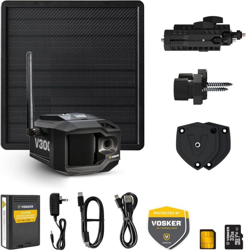 Cámara de Seguridad Vosker V300 4G LTE Solar – Pack para Agricultores