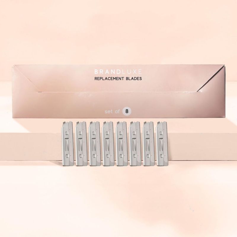 Cuchillas de afeitar Brandluxe – Pack de 8 recambios para dermaplaning