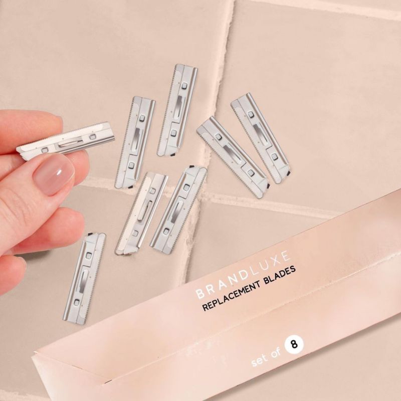 Cuchillas de afeitar Brandluxe – Pack de 8 recambios para dermaplaning