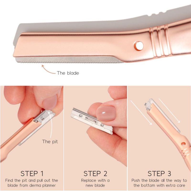 Cuchillas de afeitar Brandluxe – Pack de 8 recambios para dermaplaning