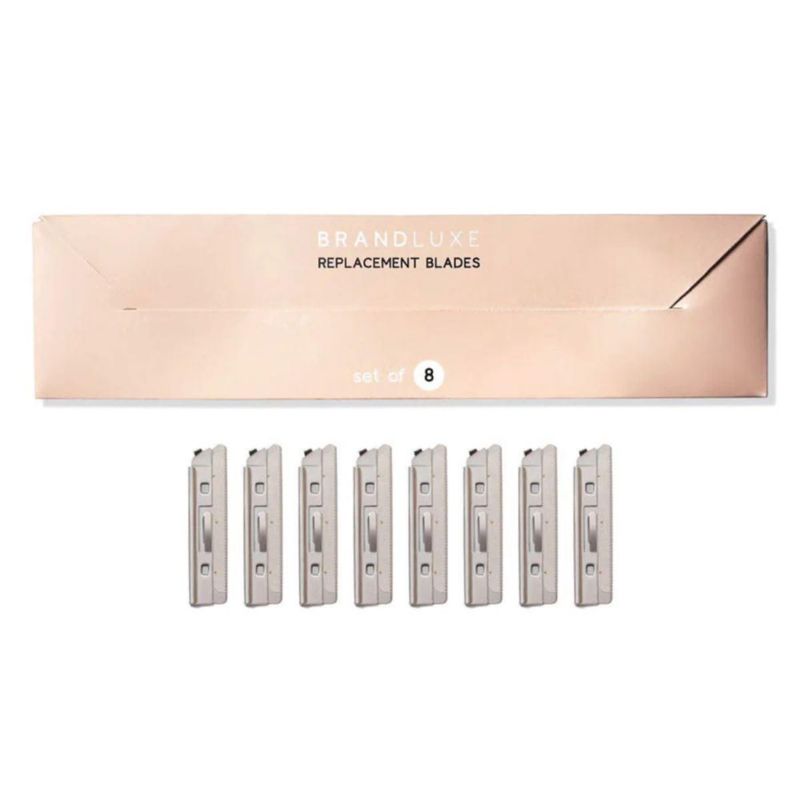Cuchillas de afeitar Brandluxe – Pack de 8 recambios para dermaplaning