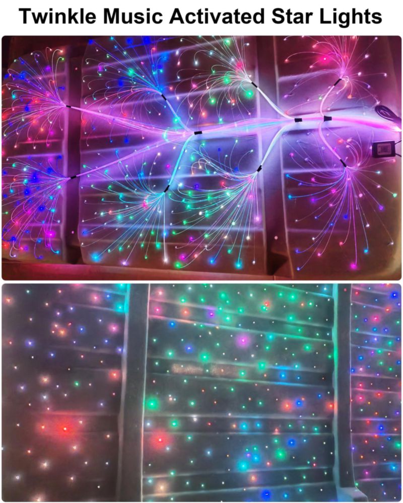 Kit de iluminación de techo DIICRIN RGBW con fibra óptica Starlight