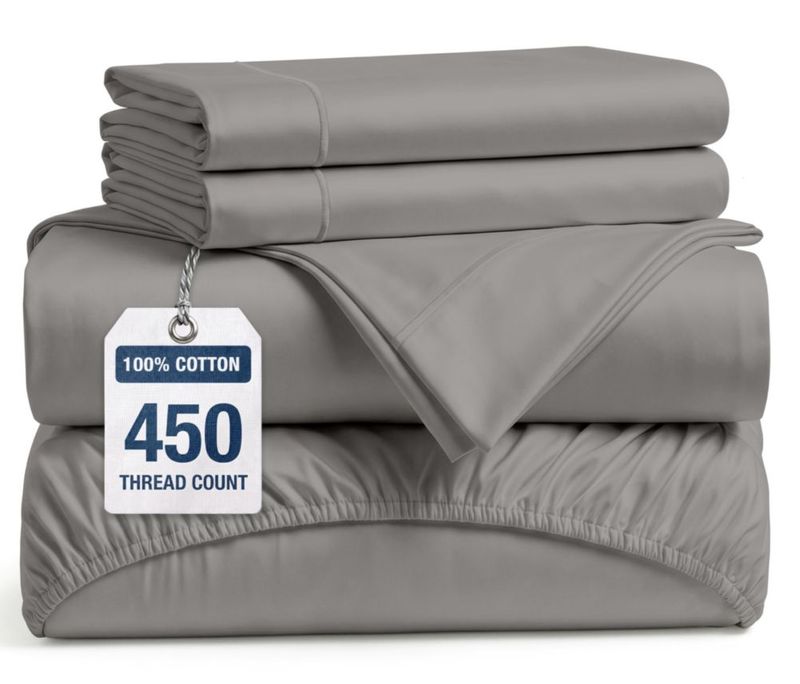 Juego de sábanas LANE LINEN California King 450 hilos 100% algodón
