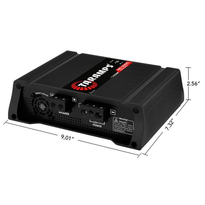 Amplificador de coche Taramp's HD 3000 3000 W RMS 1 Ω negro