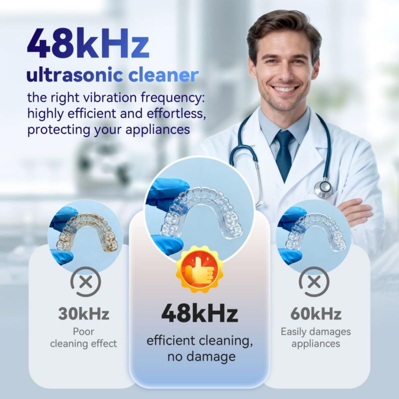 Limpiador ultrasónico de retenedores UMPOPO 200 ml 48 kHz UV‑C