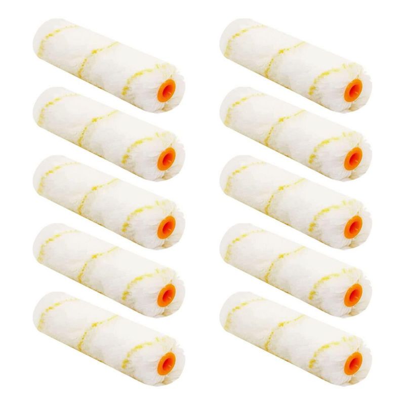Cobertura para rodillo de pintura Hubaow 15 cm microfibra – Pack de 10