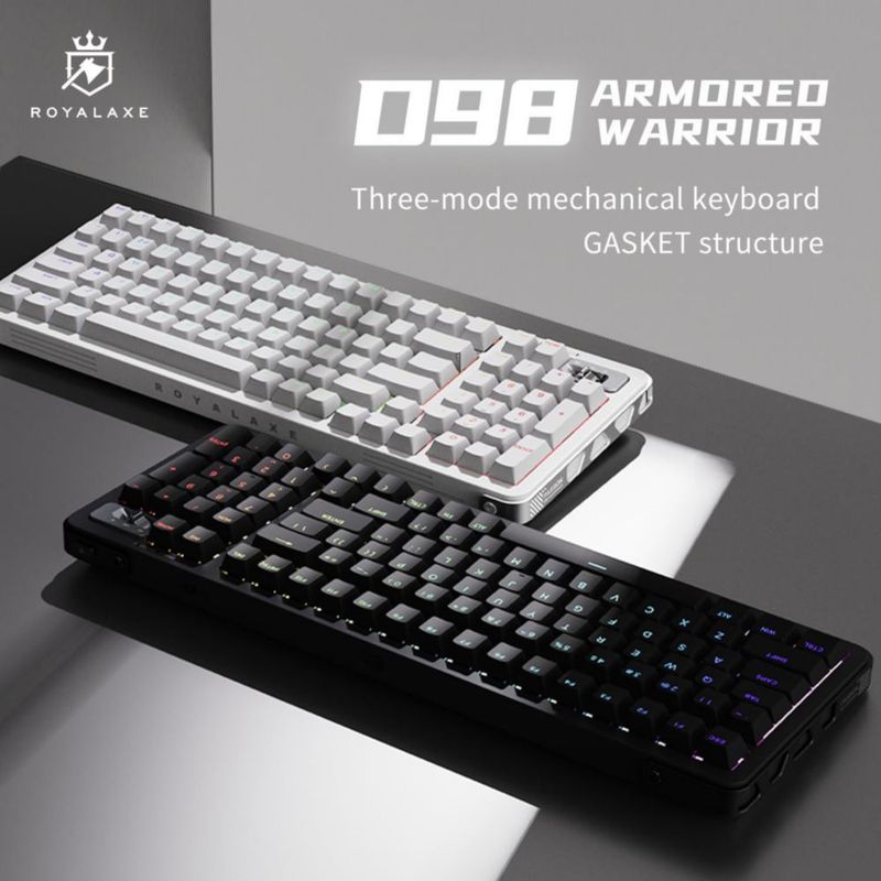 Teclado ROYALAXE Inalámbrico Triple Modo RGB